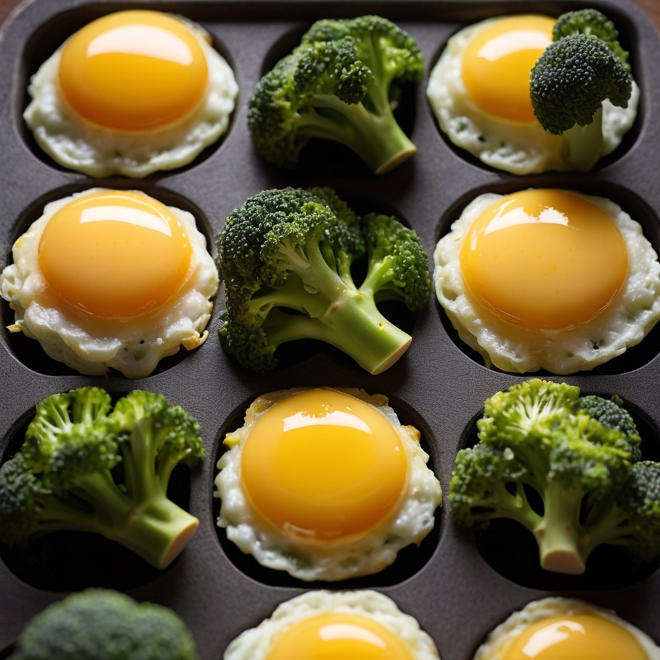 10. Miniature Broccoli-Cheddar Egg Medallions (~100 Calories Each)