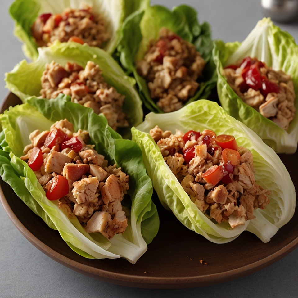 4. Turkey-Filled Lettuce Boats (~160 Calories Each)