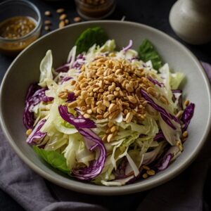 . Cabbage Crunch with Nutty Eastern Dressing 